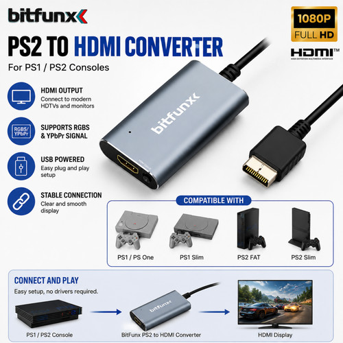 Bitfunx ps2 hdmi - to, converter