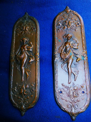 Antique pair copper art - antique,