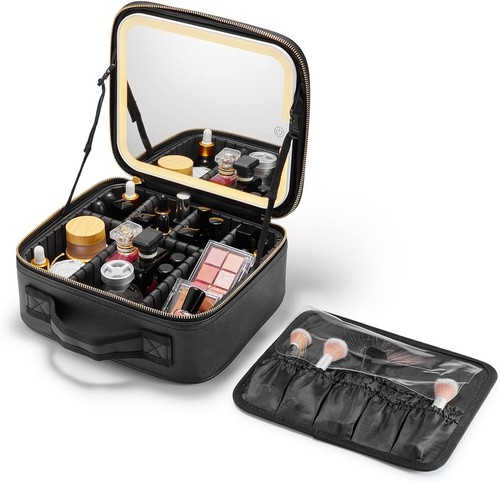 Makeup bag with led mirror - makeup,