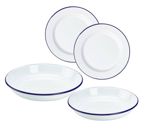 Falcon white enamel - white, plate