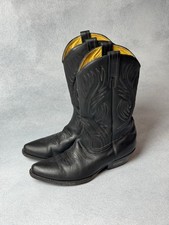Vintage Loblan Leather Western Cowboy Boots Black Men's Size 44, US 10