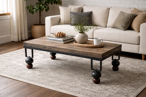 Rustic industrial coffee table - industrial,