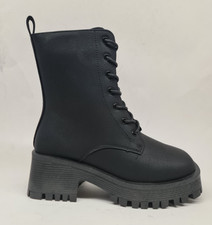 LADIES CHUNCKY SOLE ARMY BIKER