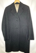 Crombie Classic Coat Mens Pure New Wool Dark Grey IMMACULATE 42inch Chest