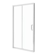 Bathstore Atlas Sliding Shower Door 1400mm Chrome 8mm Glass