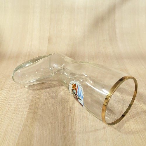 Vintage german beer boot glass - german,