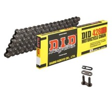 DID HD Motorcycle Drive Chain Open Pitch 428, 136 Links with Clip Lock