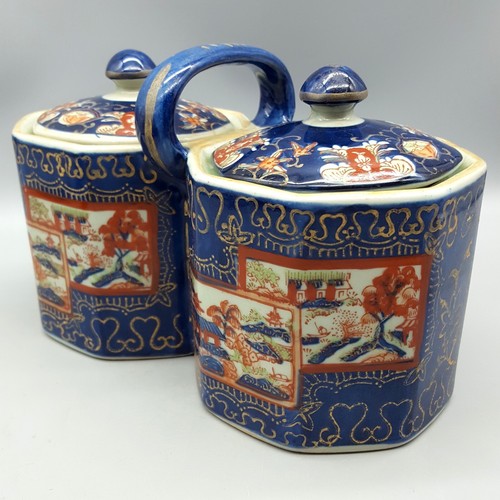 Ironstone china double biscuit - double,