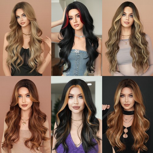 Long wavy wig synthetic - long,
