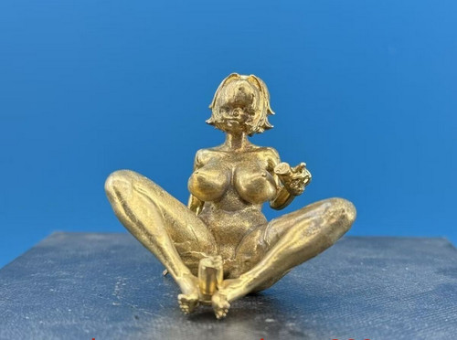 Brass old bronze sexy girl - old,