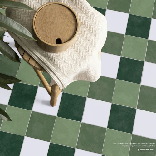 Green checkerboard vinyl - checkerboard,