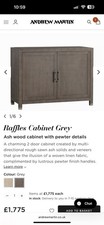 Andrew Martin Raffles Cabinet Grey RRP £1775 Cabinet
