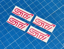 STI Subaru 555 PINK Colour  X4 50mm  Stickers FOR WRX WRC Legacy STI  IMPREZA