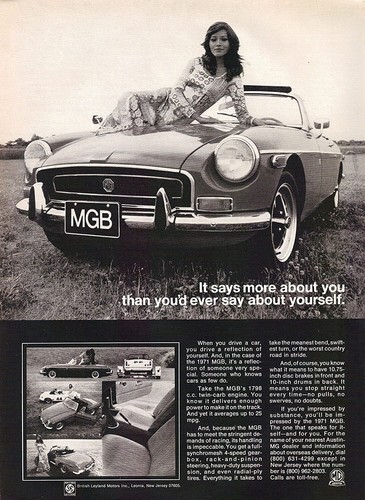 1971 mgb sexy girl dress - 1971, mg