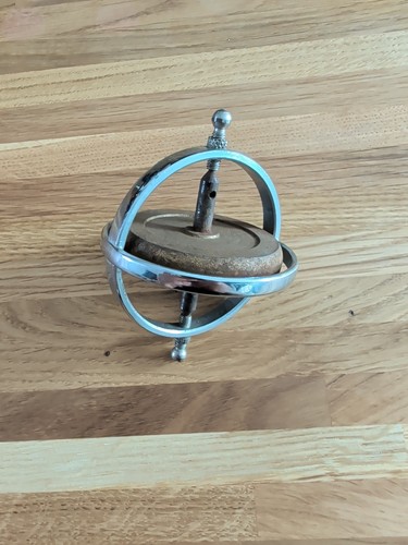 Vintage metal gyroscope moon - metal,