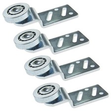 4 x RO02 ANGLED SLIDING HANGING DOOR RUNNERS / STEEL ROLLER BEARINGS / HANGERS