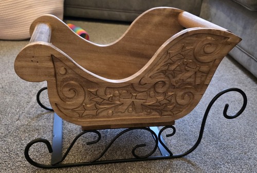 Wooden santa sleigh - santa's,