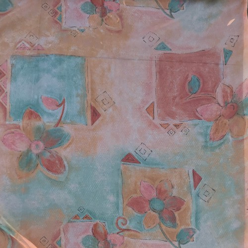 Colourful draping voile floral - draping,