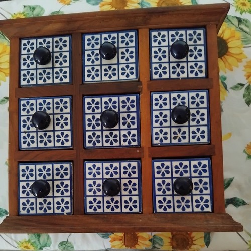 Vintage wooden drawer spice - wooden, 9