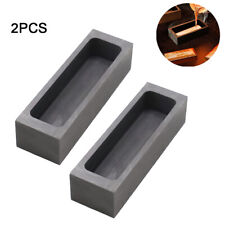 2PC Graphite Casting Ingot Mould Bar Mold For Gold Silver Copper Melting Tool US