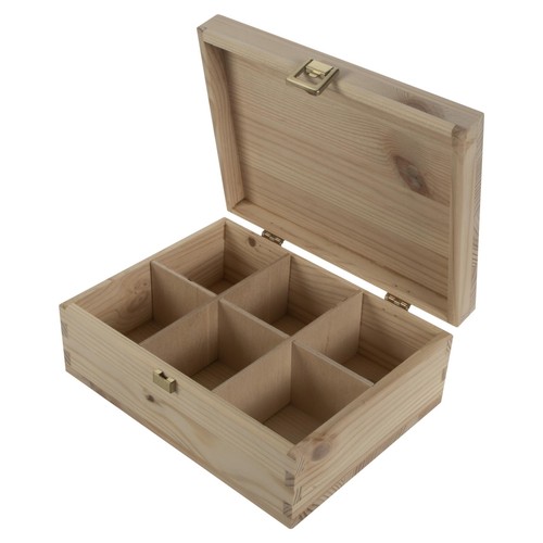 Wooden tea box compartments - box, 6