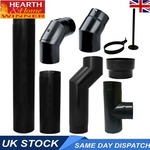 Single wall black stove - wall,