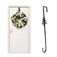 Christmas Wreath Over Door Hanger Strong Metal Xmas Door Hook Decoration 38cm