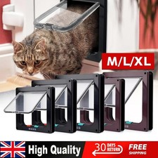 Pet door locking Small Medium Large Dog Cat Flap Magnetic Frame 4 way