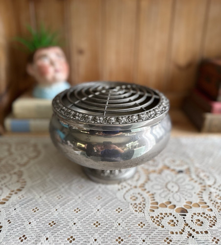 Vintage silver plated rose - vintage,