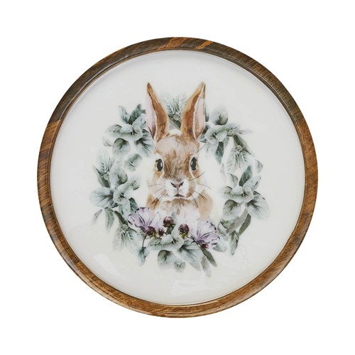 Bunny hop wooden plate natural - wooden,