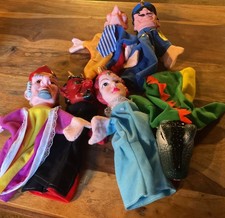6 Vintage? Punch and Judy Hand Puppets