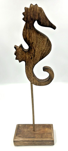 Wooden seahorse figurine - seahorse,