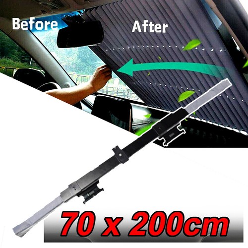Retractable car windscreen sun - car,