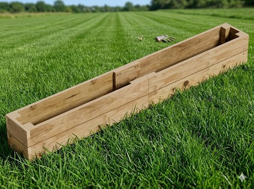Rustic wooden raised garden - wooden,
