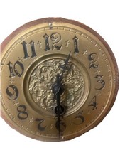 Antique French? Vertical Platform Escapement Clock Movement W/ 4.25” Brass Dial