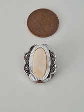 Vintage Silver Tone Mother Of