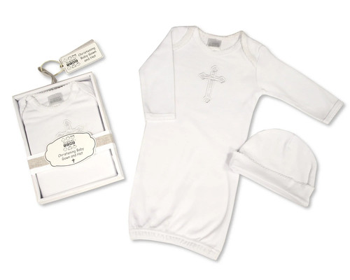 Baby christening gown - baby, hat