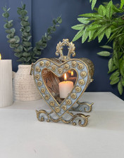 Vintage Glass Heart Candle