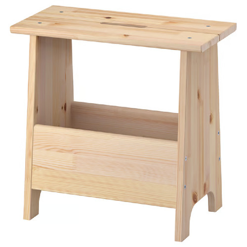 Ikea perjohan pine wood stool - ikea,