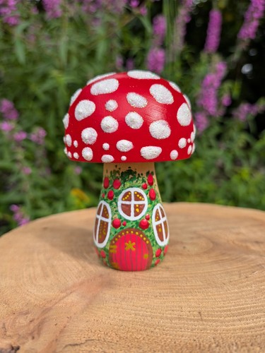 Whimsical mushroom fairy - mushroom, house