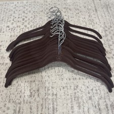 17 Brown  Joy Mangano JM HSN Huggable Hangers for Shirts Brownw/ Silver Hook
