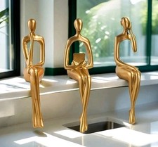 3pc Gold Abstract Thinker
