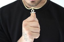 Mens 9ct Gold XP Ankh Cross