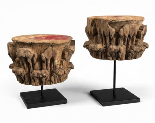 Carved corinthian capitals - carved,
