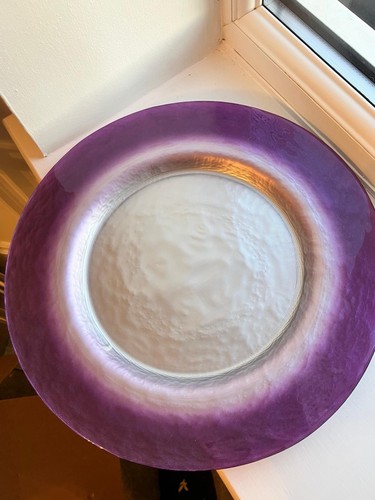 Glass serving charger plate - glass,