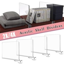 2/4x Clear Acrylic Shelf