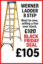 8 Tread Fibreglass Step Werner Ladder - 7160818
