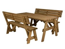 Picnic Table and Bench Set