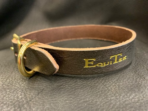 Dog collar bronze brown real - collar,