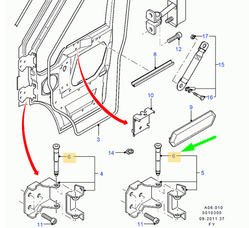 Ford transit mk3 front door - front,